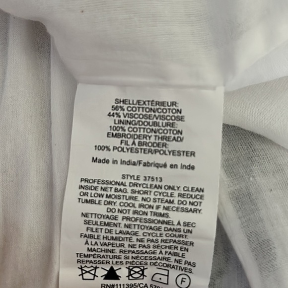 Tory Burch Alexandria Cotton Embroidered Beaded Flowy Summer Skirt - Picture 11 of 11